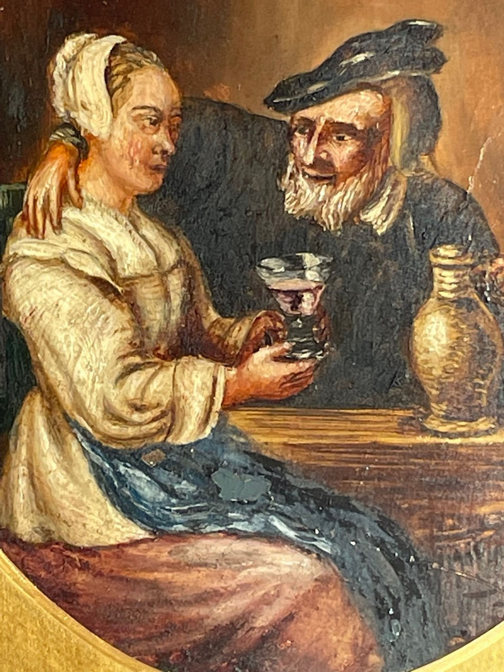 Thumbnail: 19th Century Dutch Oil Painting after David Teniers 1610-1690.