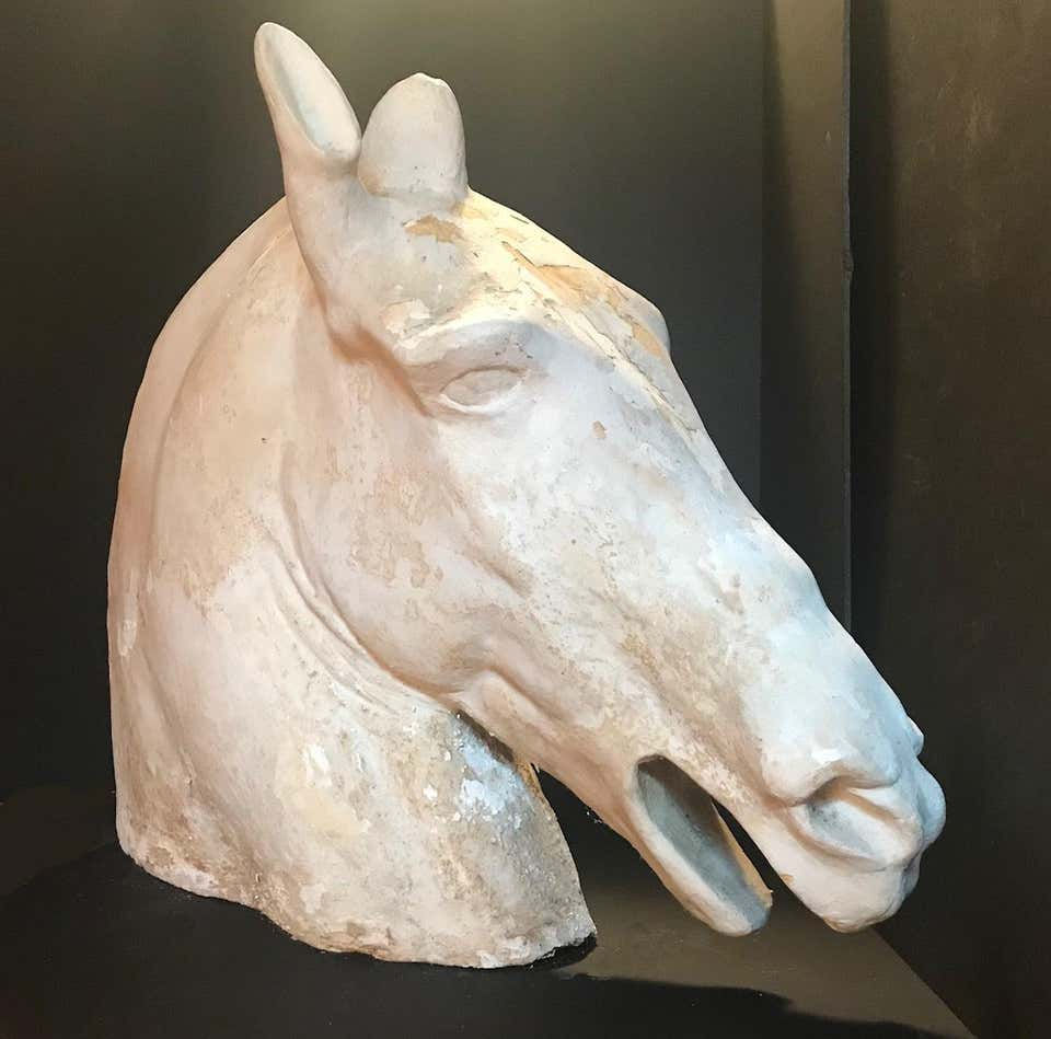 Thumbnail: SOLD -Antique Plaster Cast of the Parthenon Selene Horse Head