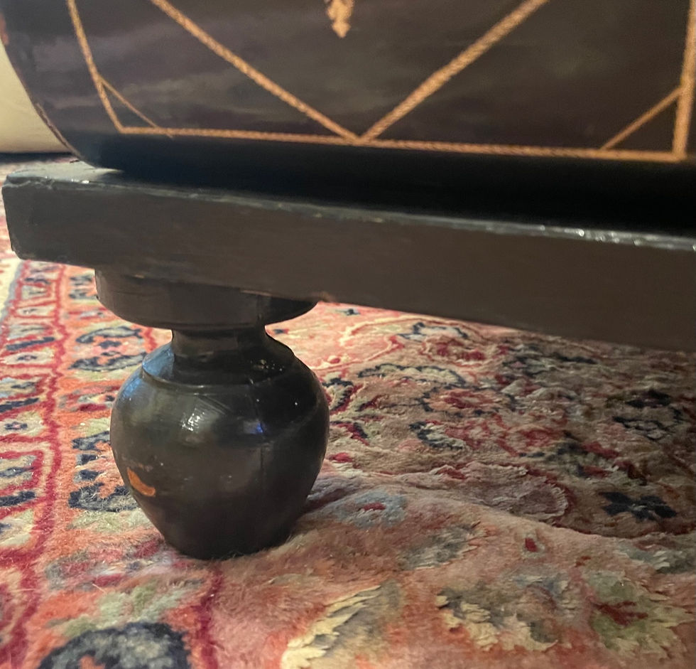 Thumbnail: Vintage Maitland Smith Stacked Book Leather Bound 3 Drawer Cocktail Coffee Table
