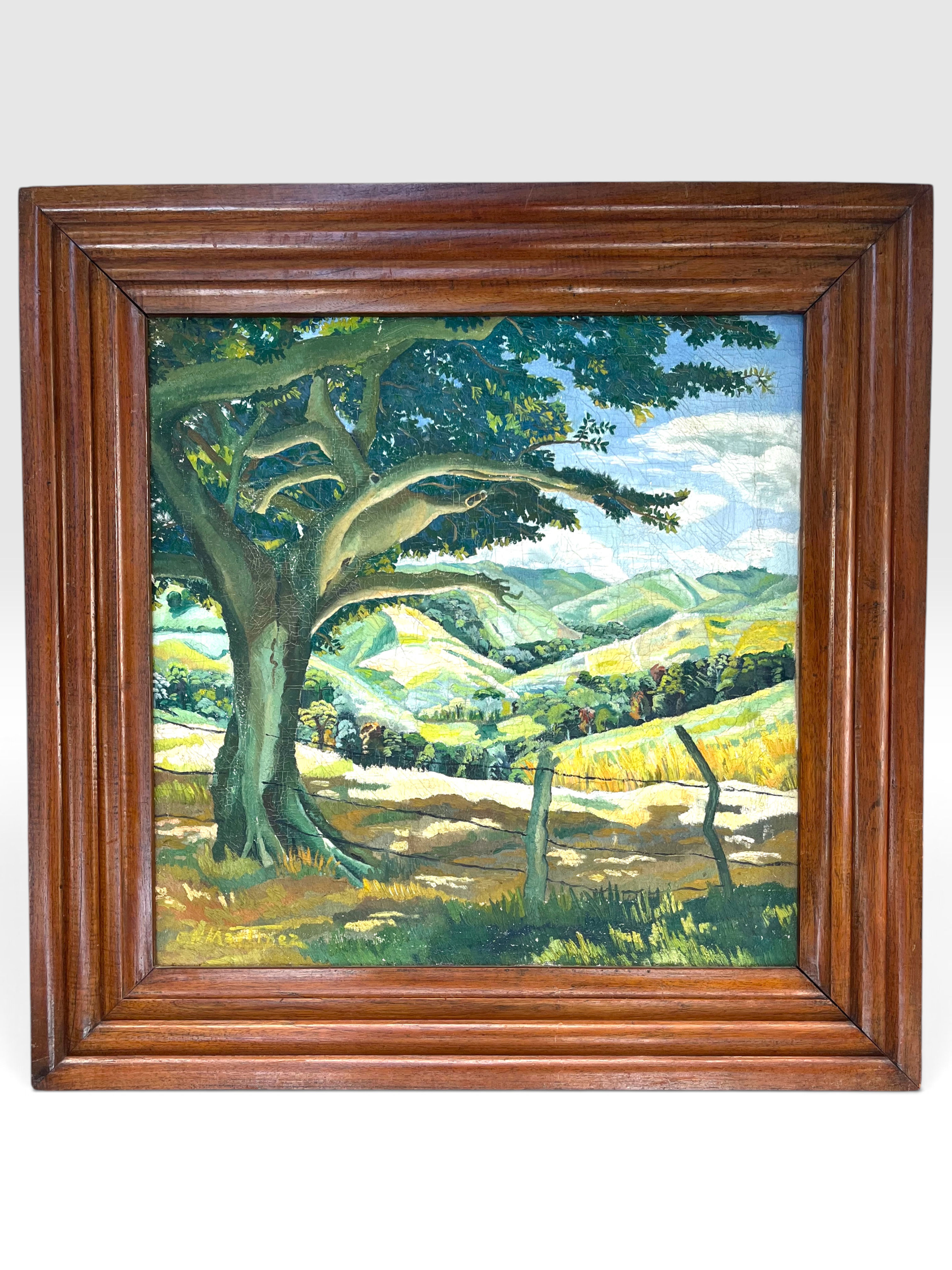 Californian Impressionist Signed Plain Air Landscape Painting.