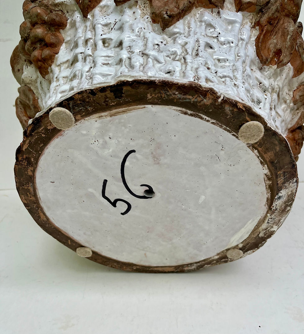 Thumbnail: 19th Century French Terracotta Fruit Basket Centerpiece Sculpture