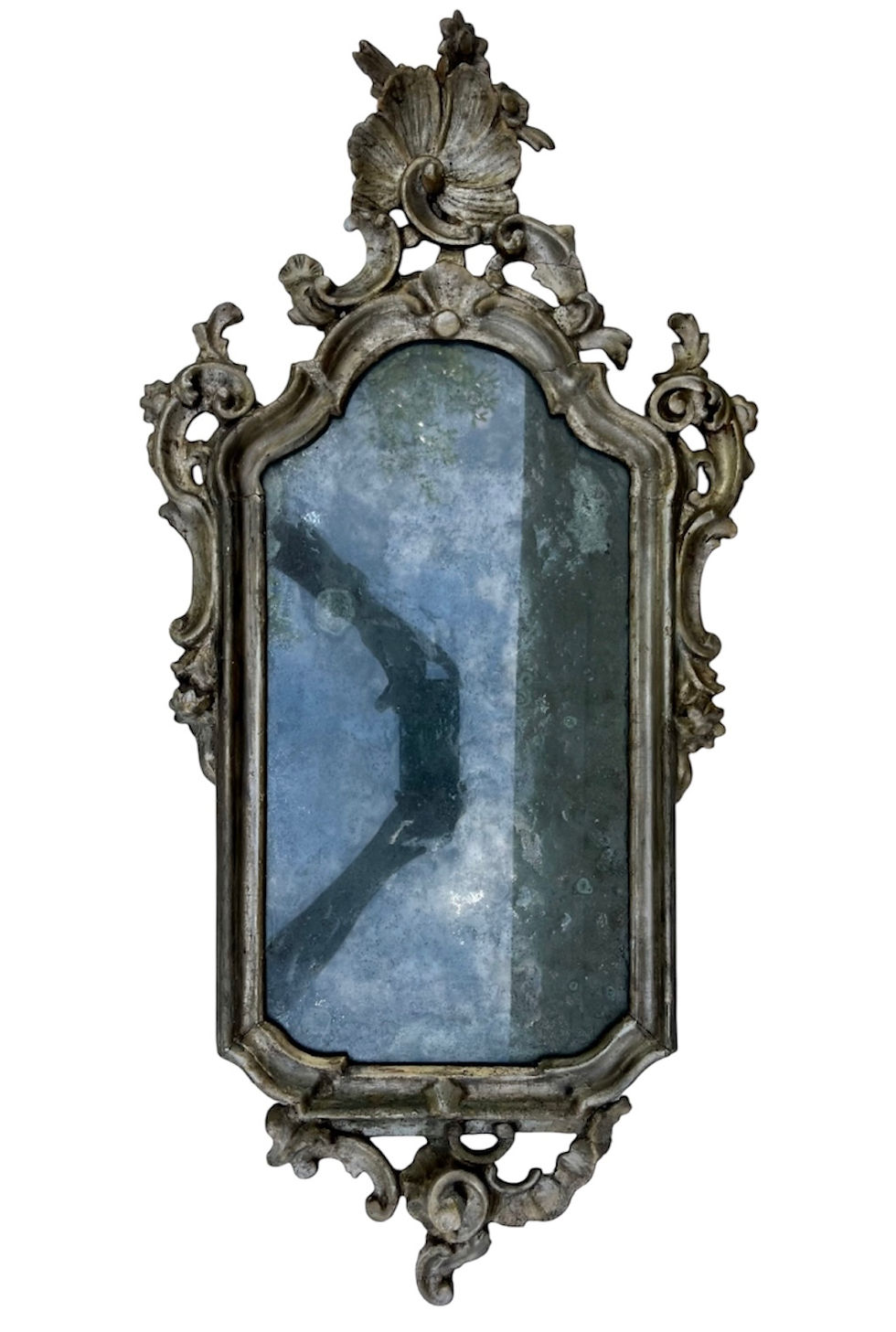 Thumbnail: 18th Century Period Rococo Venetian Carved and Silvered Mirror