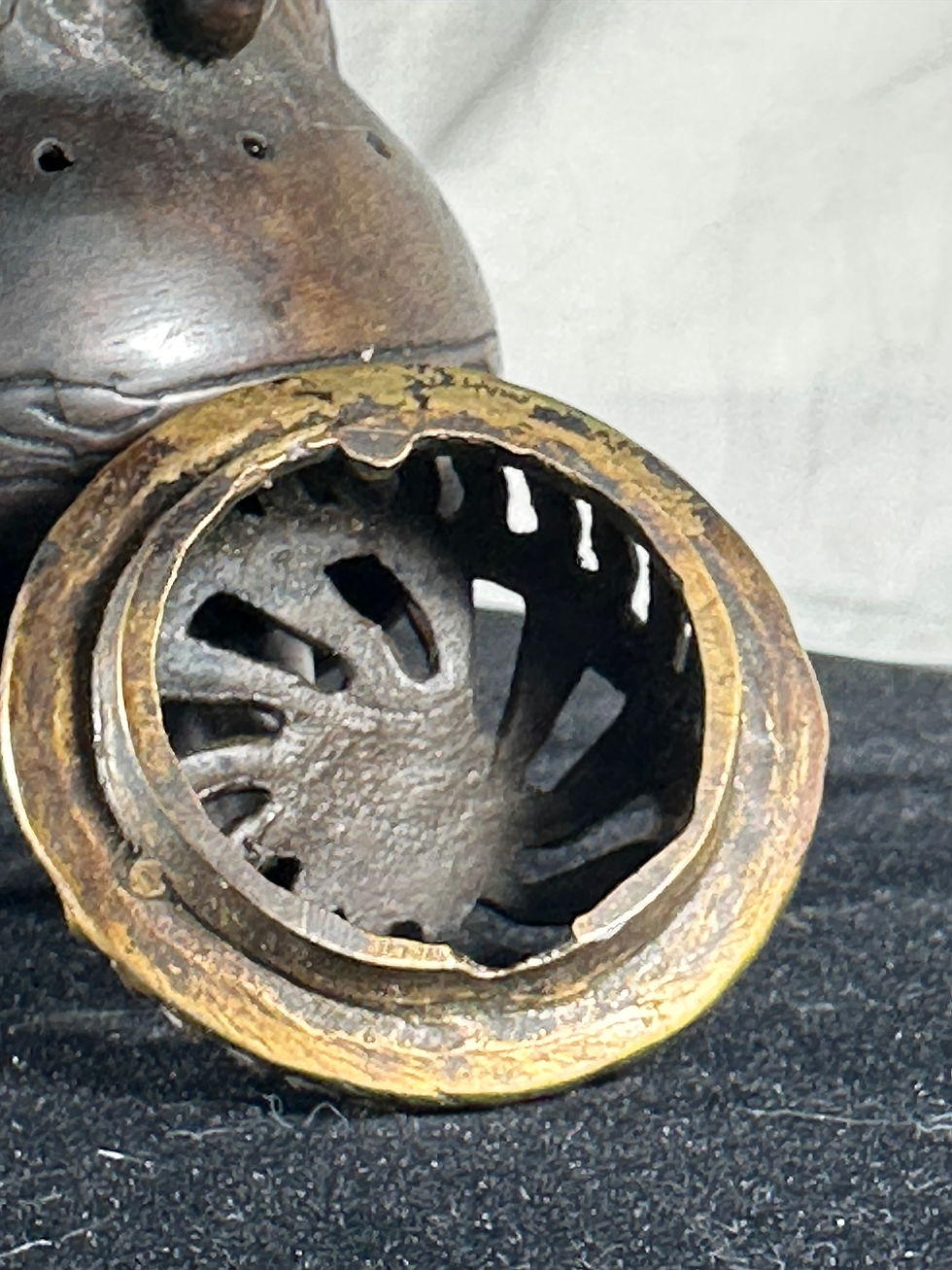 Thumbnail: Chinese Qing Dynasty Small Bronze Tripod Censer