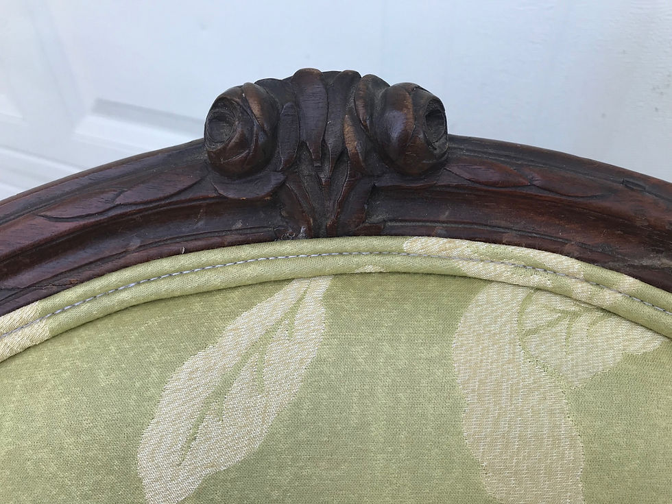 Thumbnail: Pair of Period French Louis XV Carved Bergeres Cabriolet, Paris, Circa 1760.