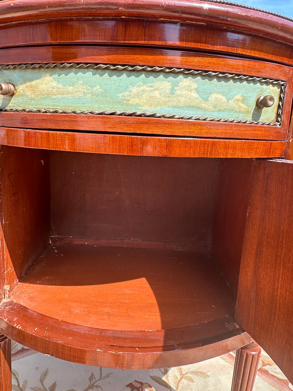 Thumbnail: Painted Demilune Cabinet Commode Console