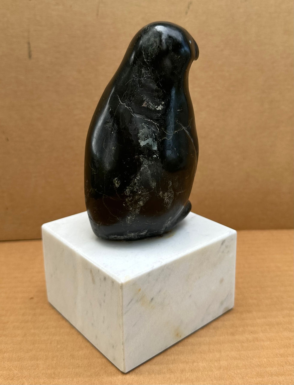 Thumbnail: Contemporary Marble Sculpture Black Bird by David Natidze attr.