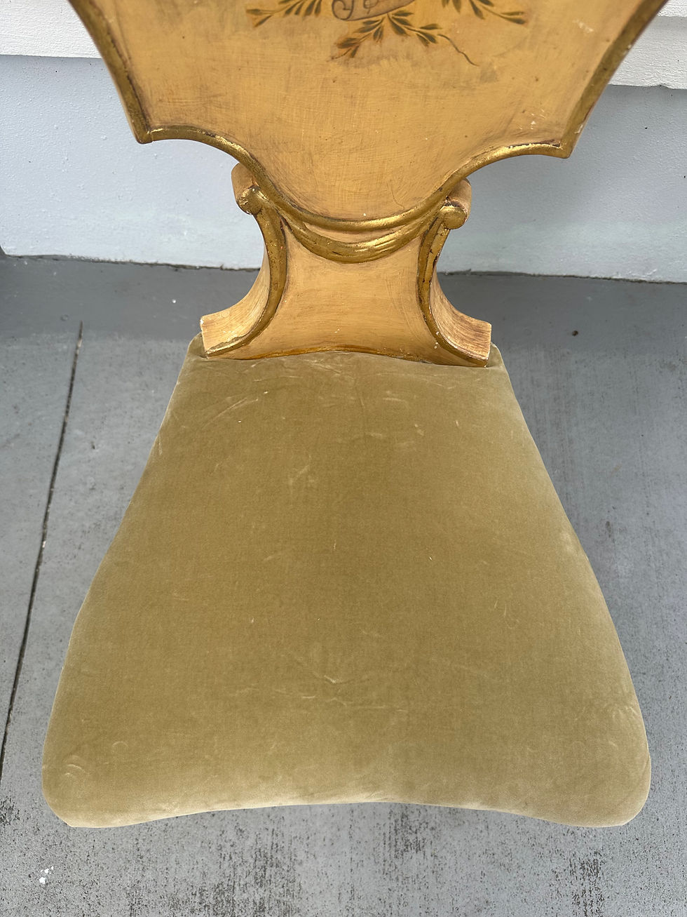 Thumbnail: Venetian Rococo Style Painted and Gilded Side Chair