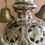 Thumbnail: Antique Original Pair of Silver-Plated Brass Torah Finials, Rimonim