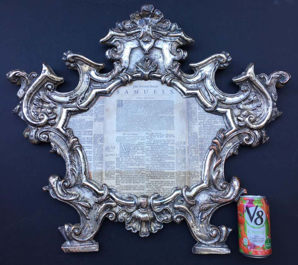 Thumbnail: Large 18th Century Repousse Baroque Ecclesiastical Carta Gloria, Venetian