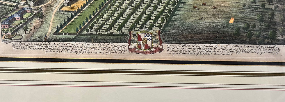 Thumbnail: 18th Century Hand Colored Engraving by Johannes Kip, Set of 2.