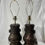 Thumbnail: Large Pair Chinese Archaistic Style Lidded Bronze Vases - Urn Lamps