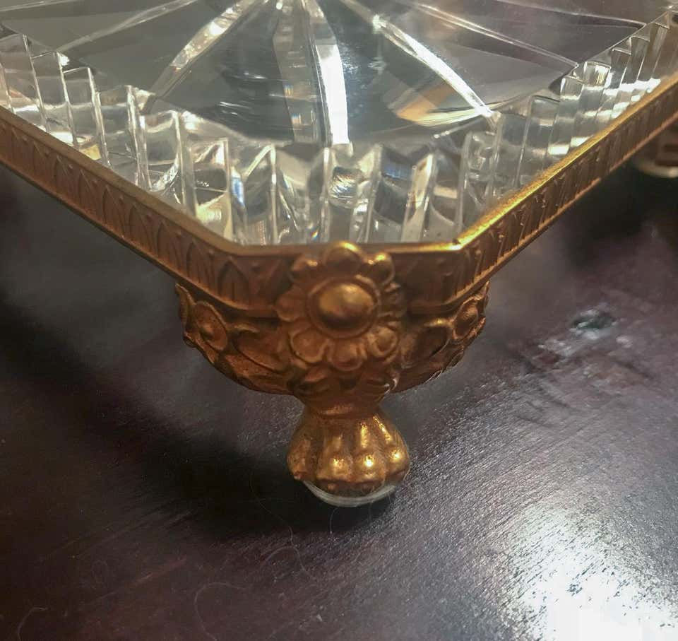 Thumbnail: 19th Century French Baccarat Cut Glass Ormolu Mounted Urn