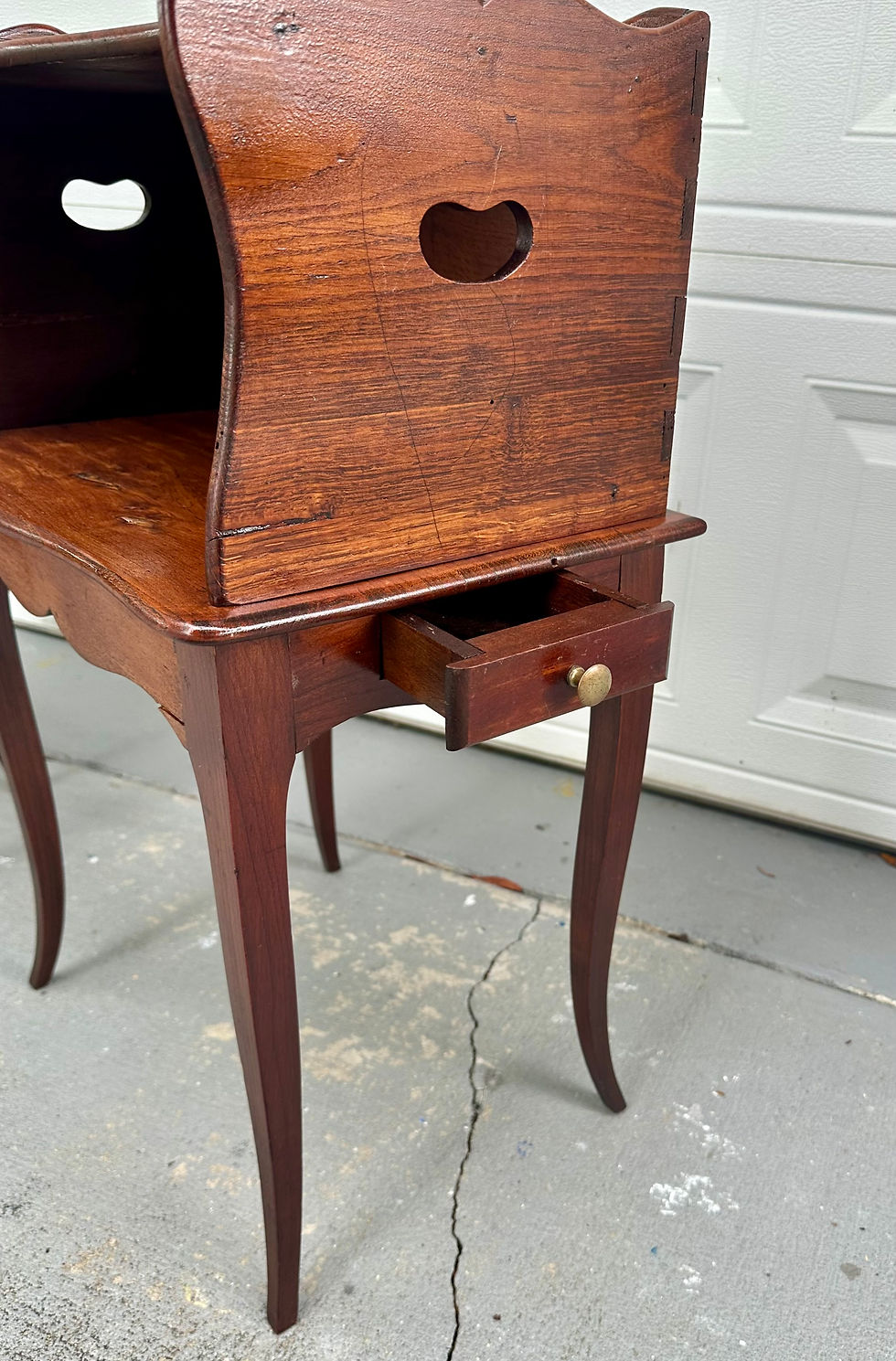 Thumbnail: Near Pair 19th Century Louis XV Style Side Tables Nightstands.
