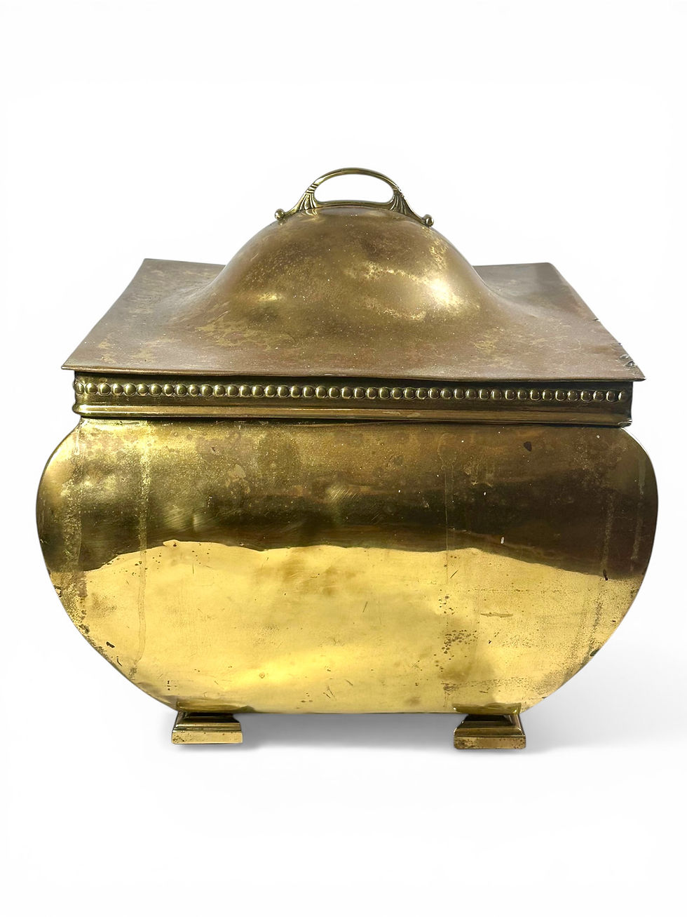 Thumbnail: Antique Edwardian Traditional Brass Fireplace Coal Scuttle