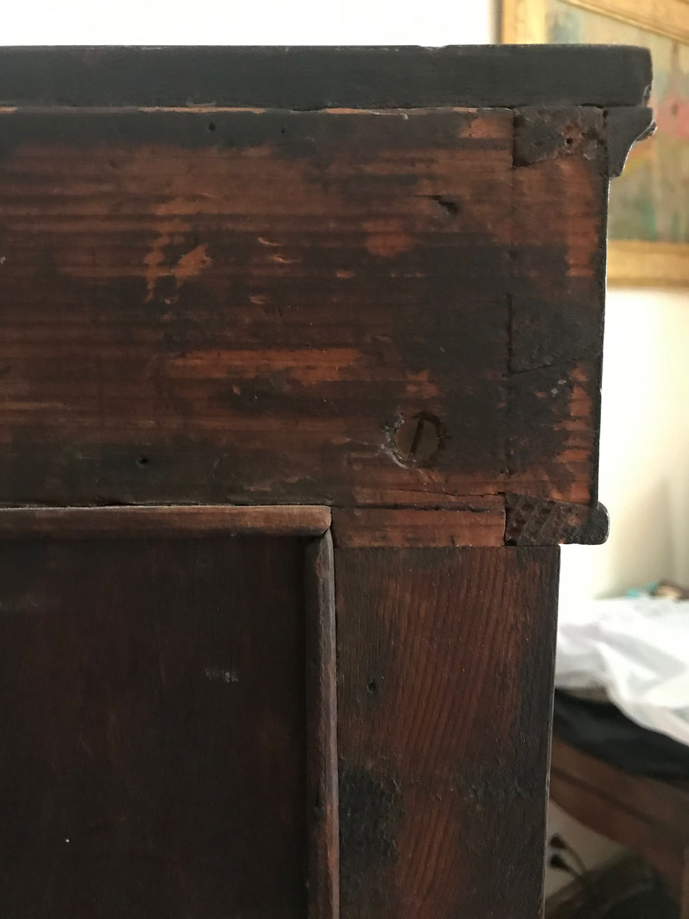 Thumbnail: French Empire Period Petite Mahogany Console with Mirror, Circa 1810.