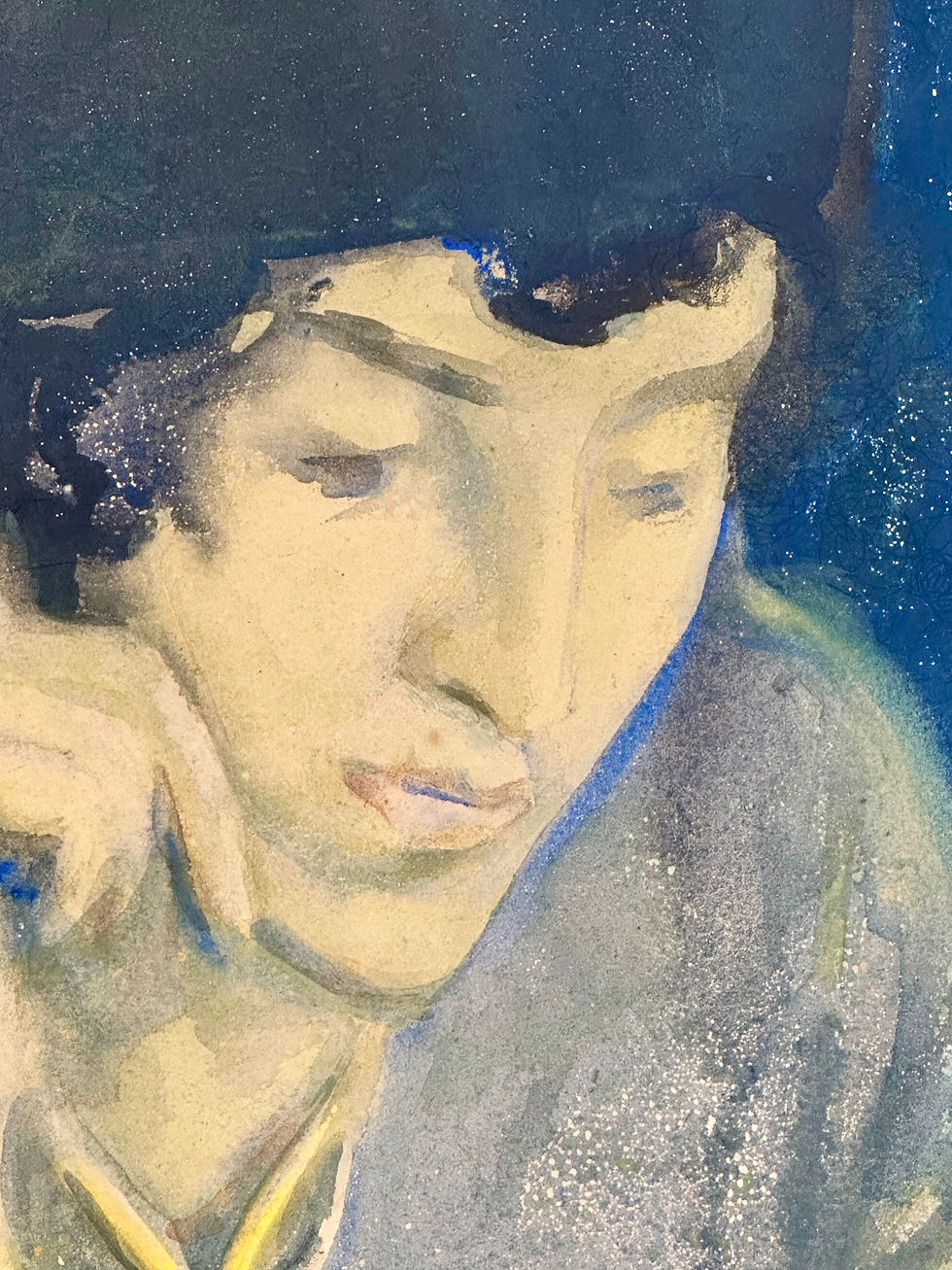 Thumbnail: American Ashcan School Watercolor Painting circa 1920 by Louise Buckingham Mansf
