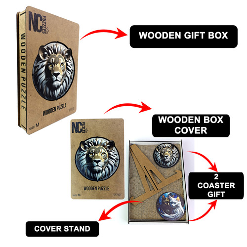 Lion - Special Figured Wooden Puzzle | NCPuzzles