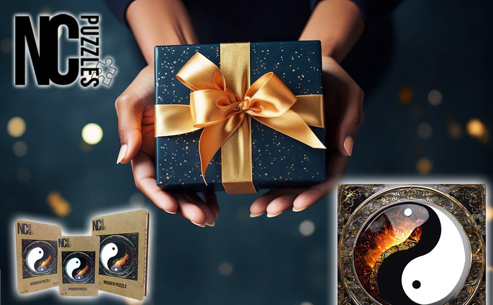 Küçük resim: Özel Figürlü Ahşap Puzzle - Ying Yang