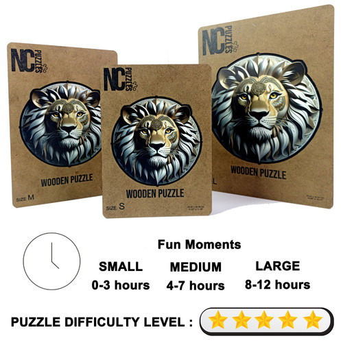 Lion - Special Figured Wooden Puzzle | NCPuzzles
