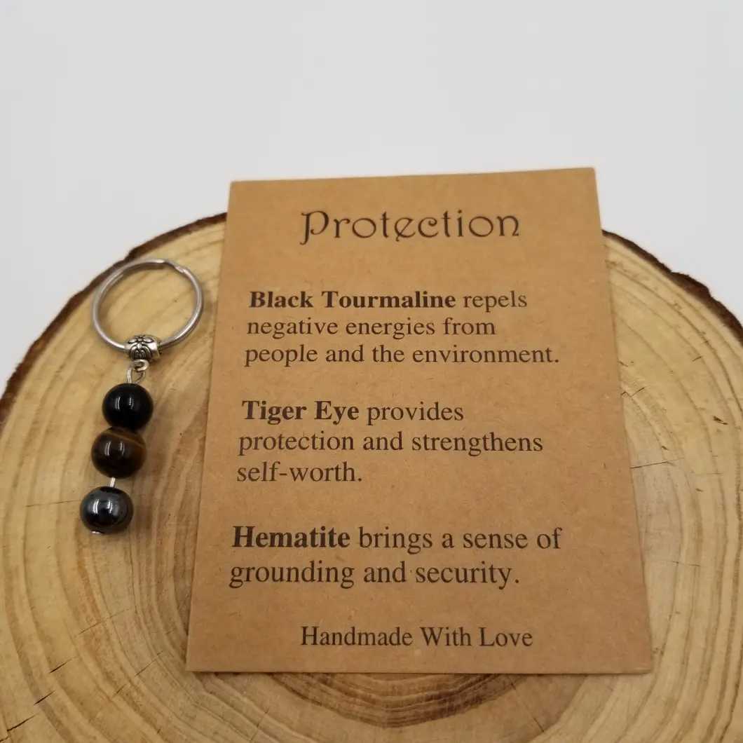 Chakra Keychain with Card - Protection