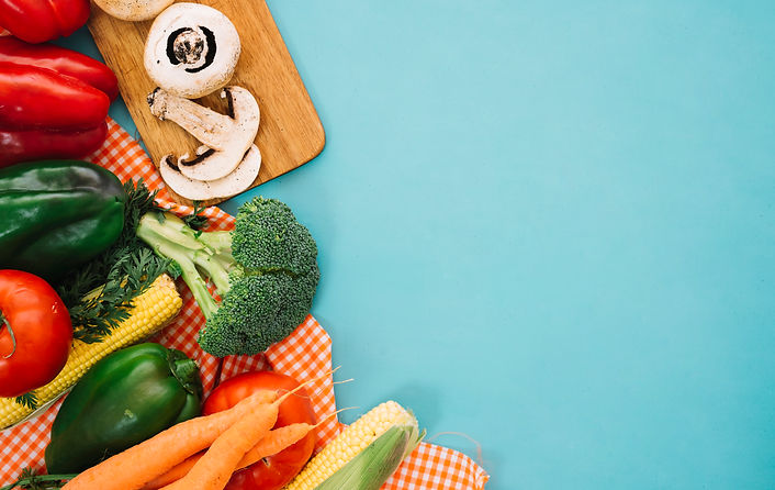 Fresh Vegetable Composition With Space On The Right
