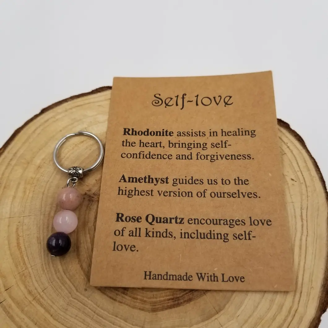 Chakra Keychain with Card - Self Love