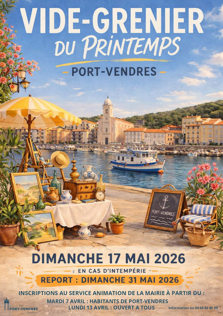 Port-Vendres : inscriptions ouvertes pour le traditionnel vide-grenier de printemps prévu le 17 mai 2026