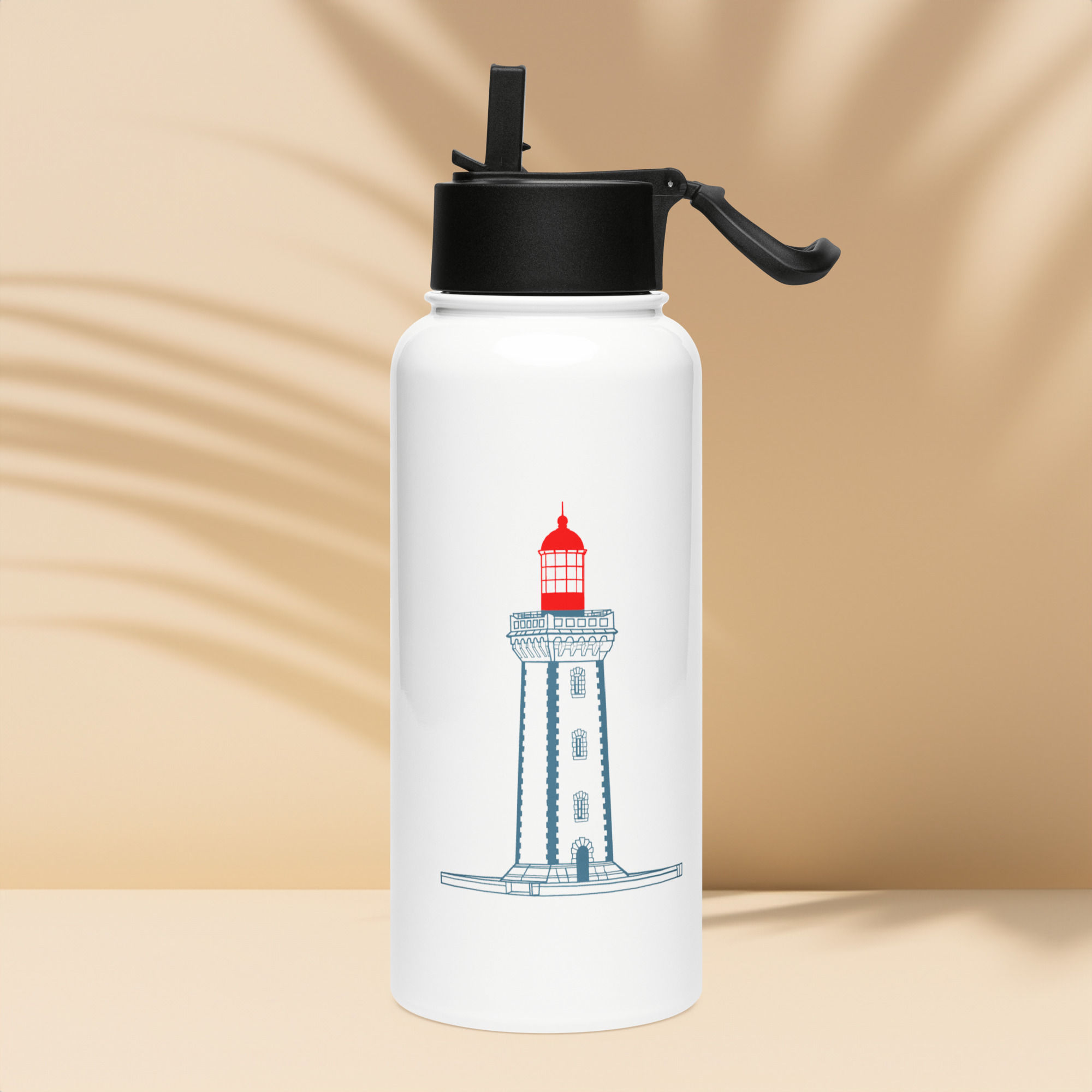 Bouteille d'eau en acier inoxydable avec paille Cap Béar