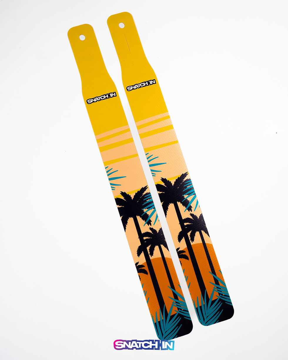 palms, orange, yellow, blue, light blue, sunset, flag football, IFAF, NFL Flag, snatch-in