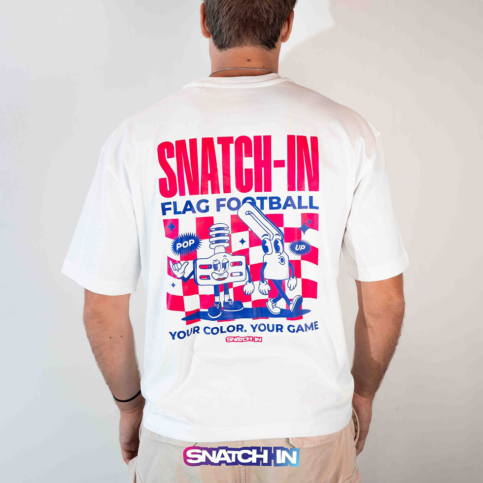 Thumbnail: popup flag football pop up snatch-in jersey t-shirt POP & UP California T-shirt T-SHIRT OVER CREMA