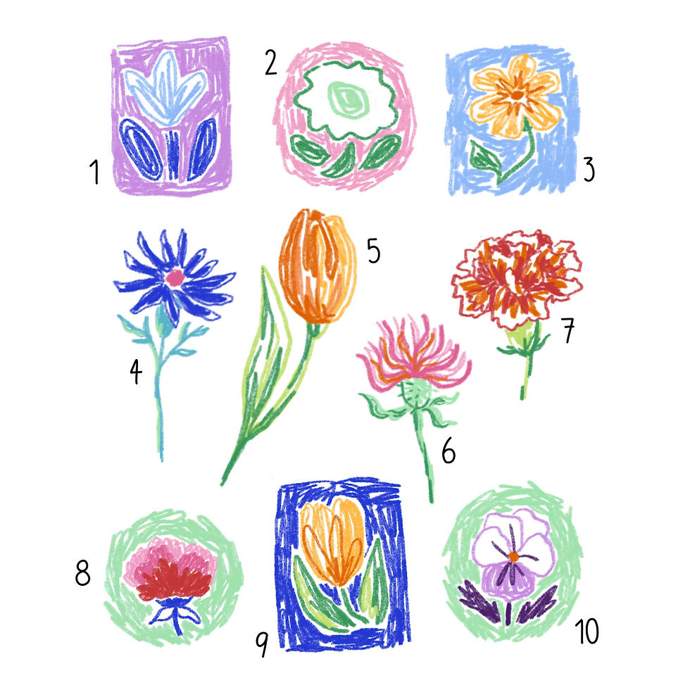 Miniature : Ptites fleurs colorées