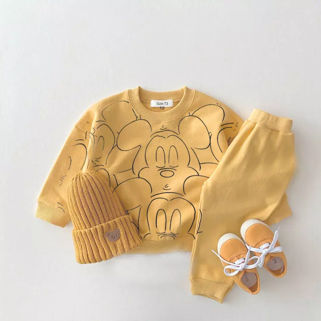 New Designer Cartoon Clothing Tracksuit Baby Boy Summer Printed Clothes T-shirt