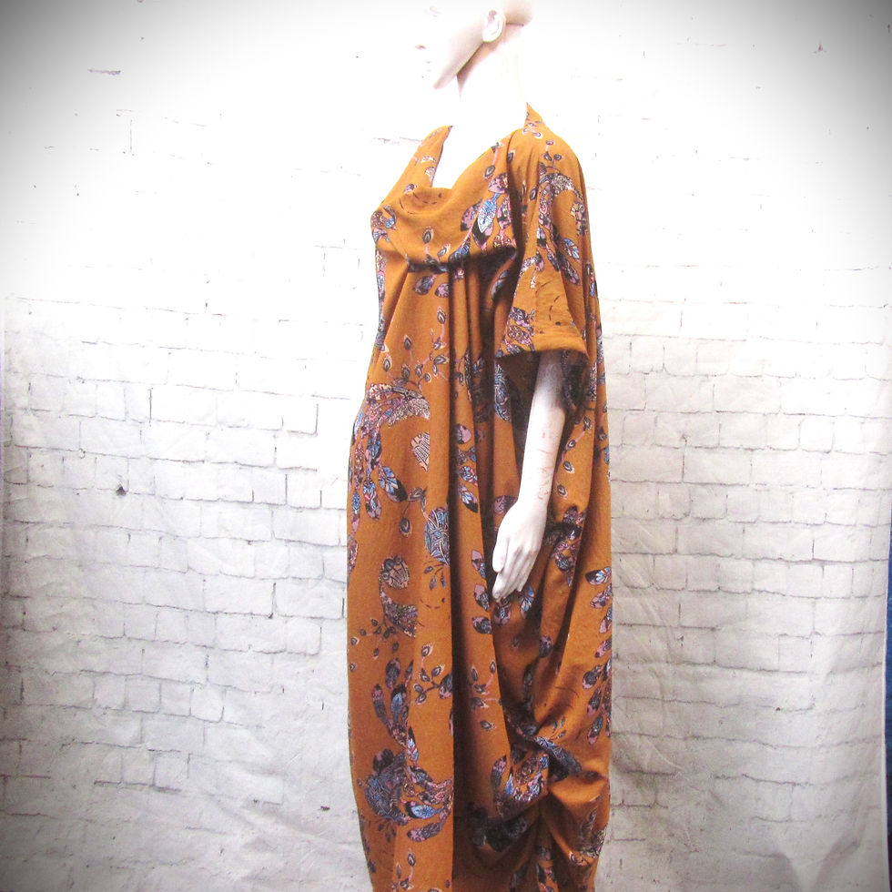 Thumbnail: TAMARA Kaftan dress in soft crepe Made to order piece