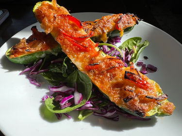 Cache Valley Creamery Four Cheese Fajita Zucchini Boats