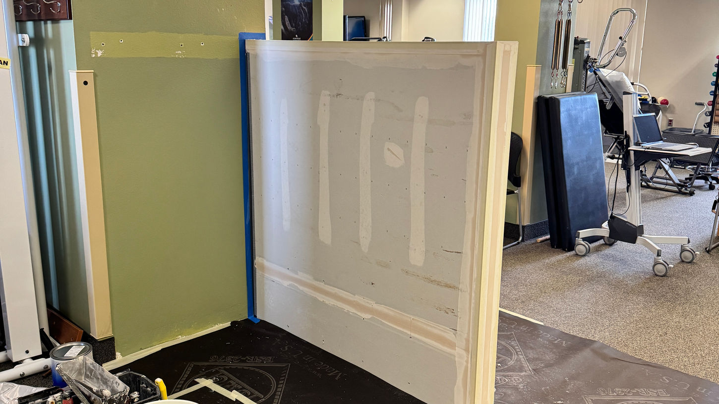 Upgraded Mountain View Therapy space completed by a Montrose commercial contractor.