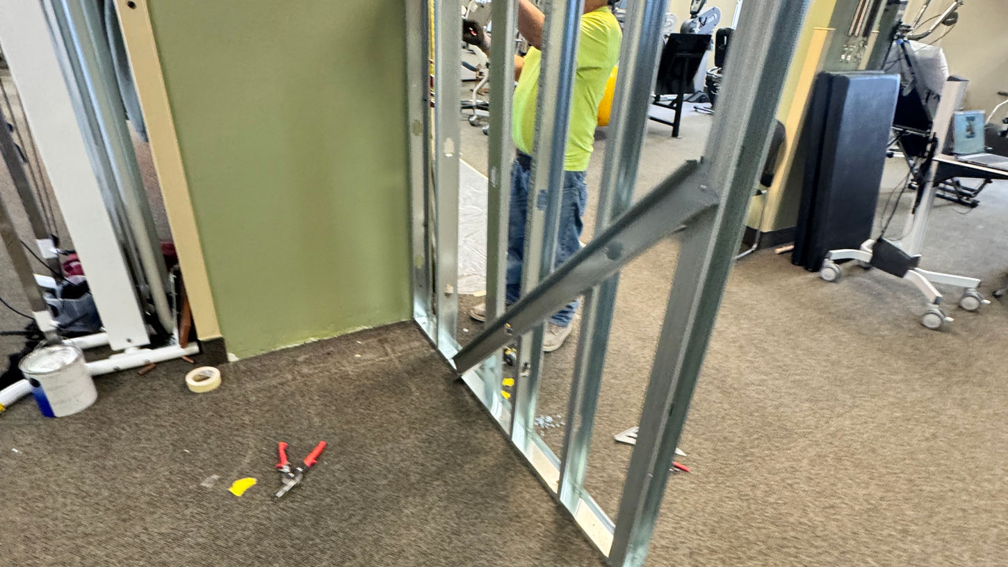 Upgraded Mountain View Therapy space completed by a Montrose commercial contractor.