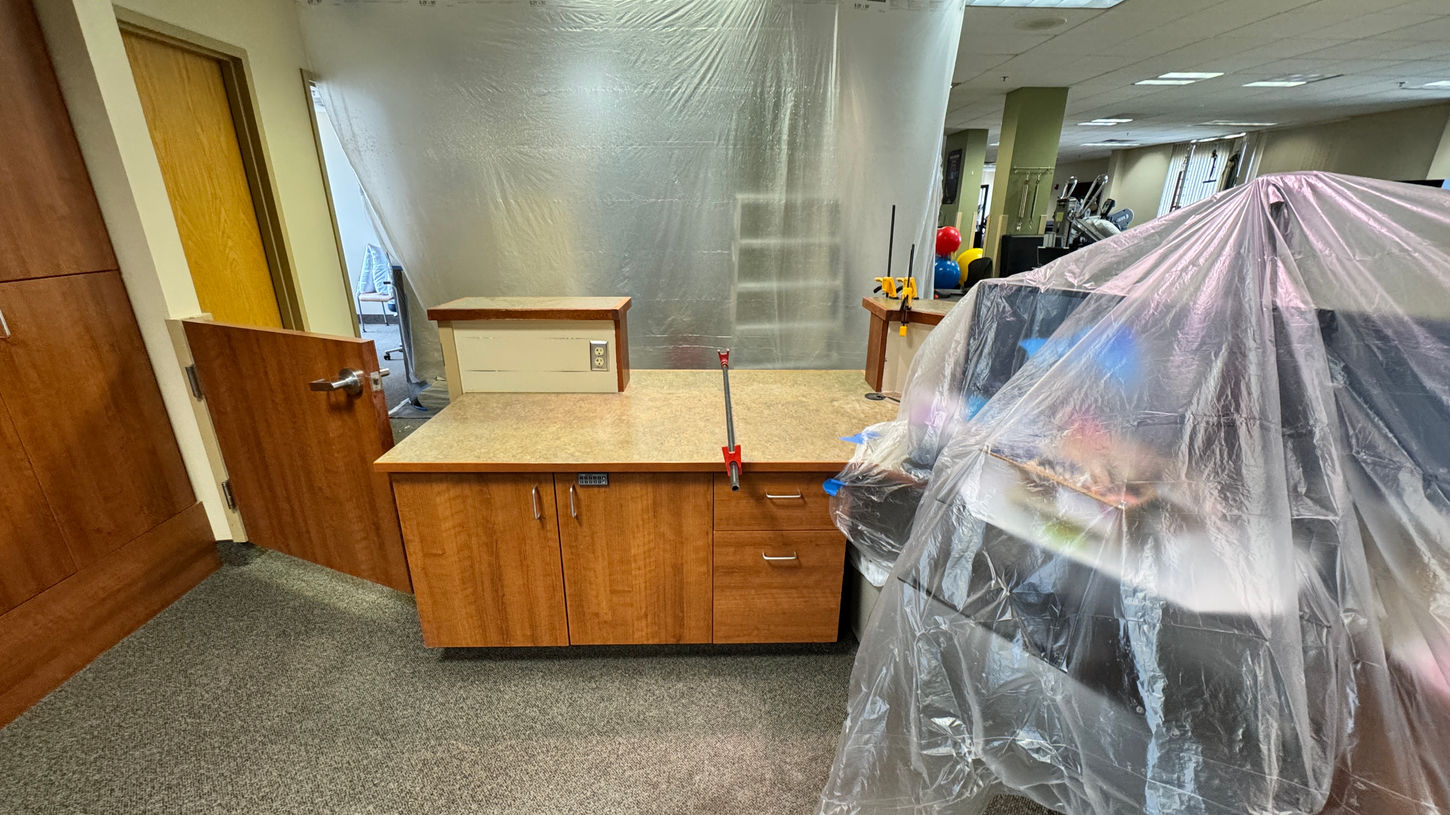 Upgraded Mountain View Therapy space completed by a Montrose commercial contractor.