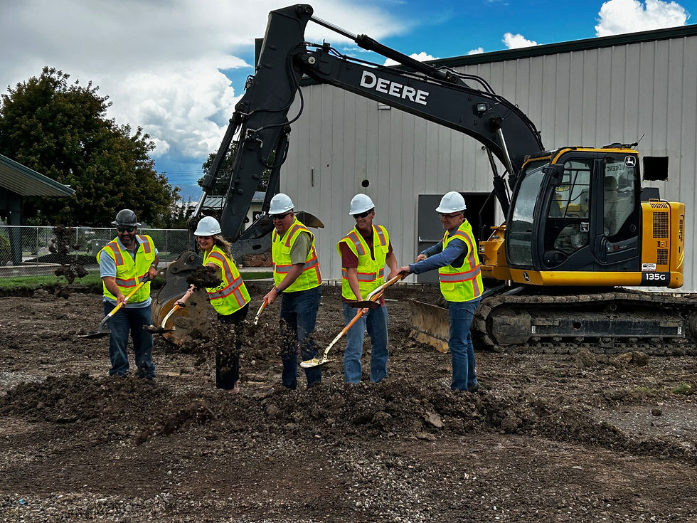 Groundbreaking ceremony at Grace Community Church marking the start of a Colorado design-build contractor project.