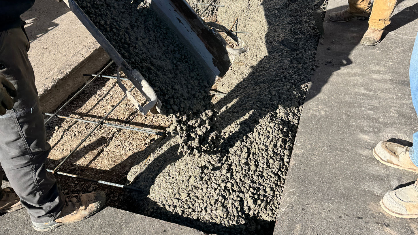 Expanded oxygen tank fill pad built by a Western Slope Commercial Contractor meeting strict safety requirements.