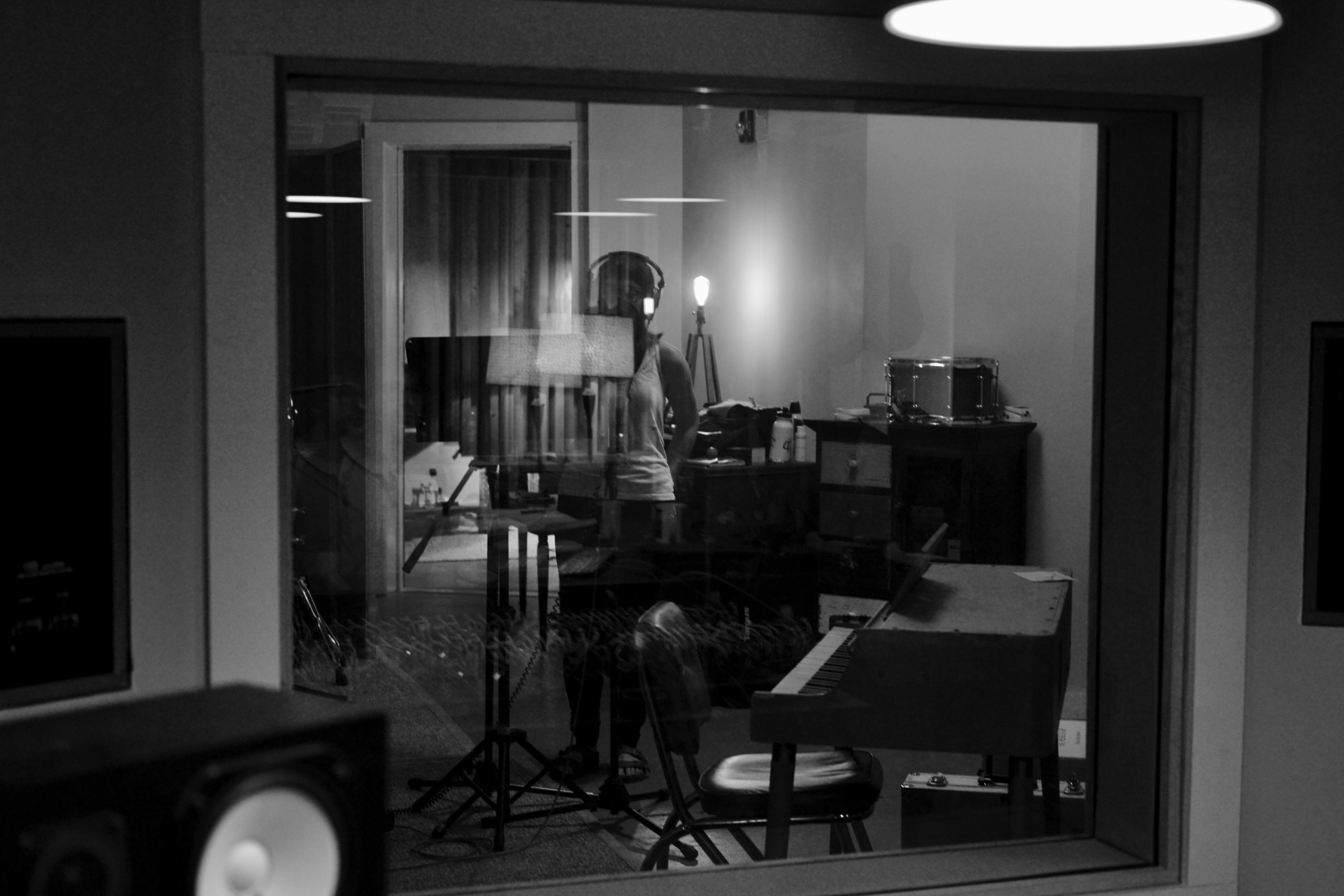 Sam in the studio