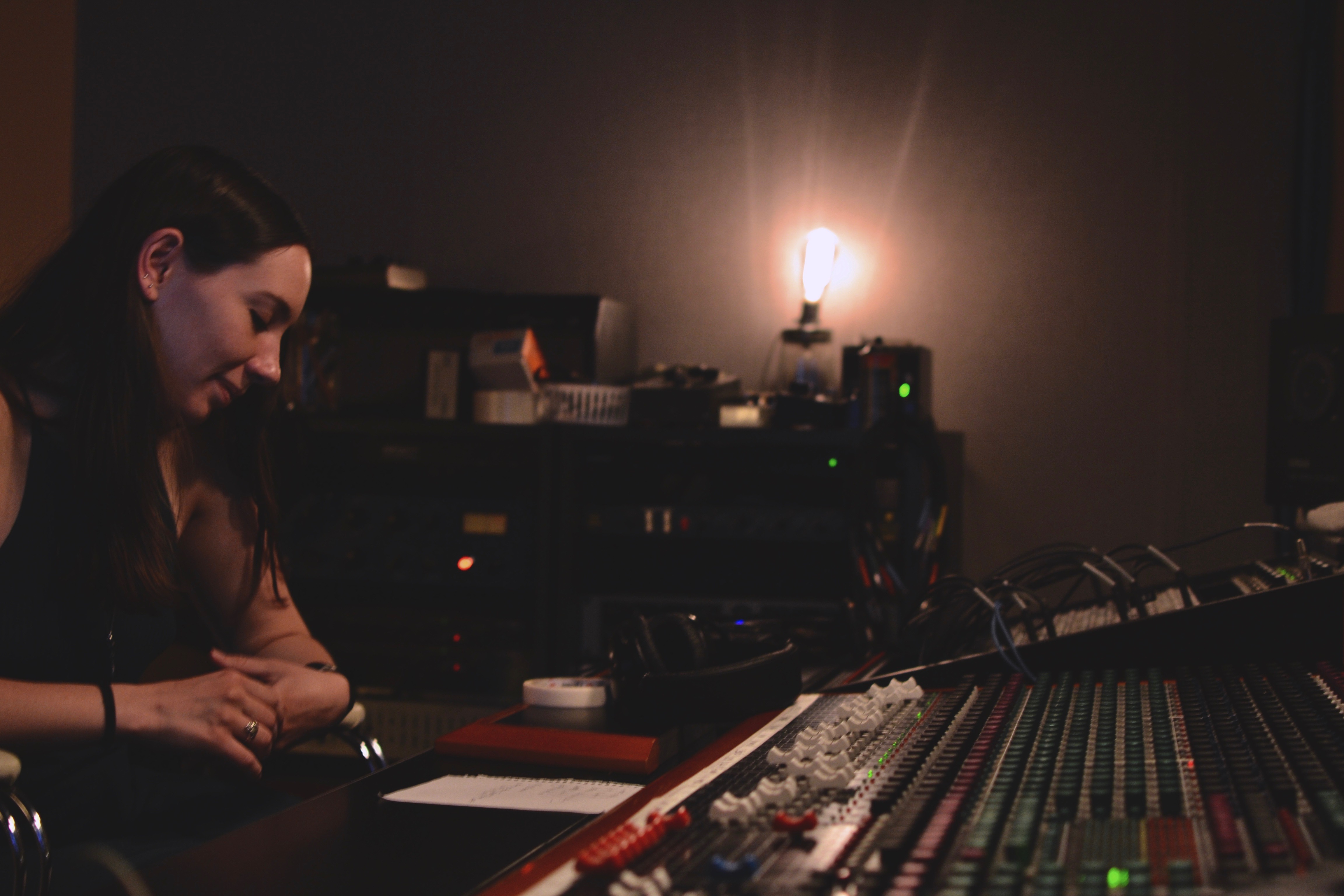 Emilia in the studio