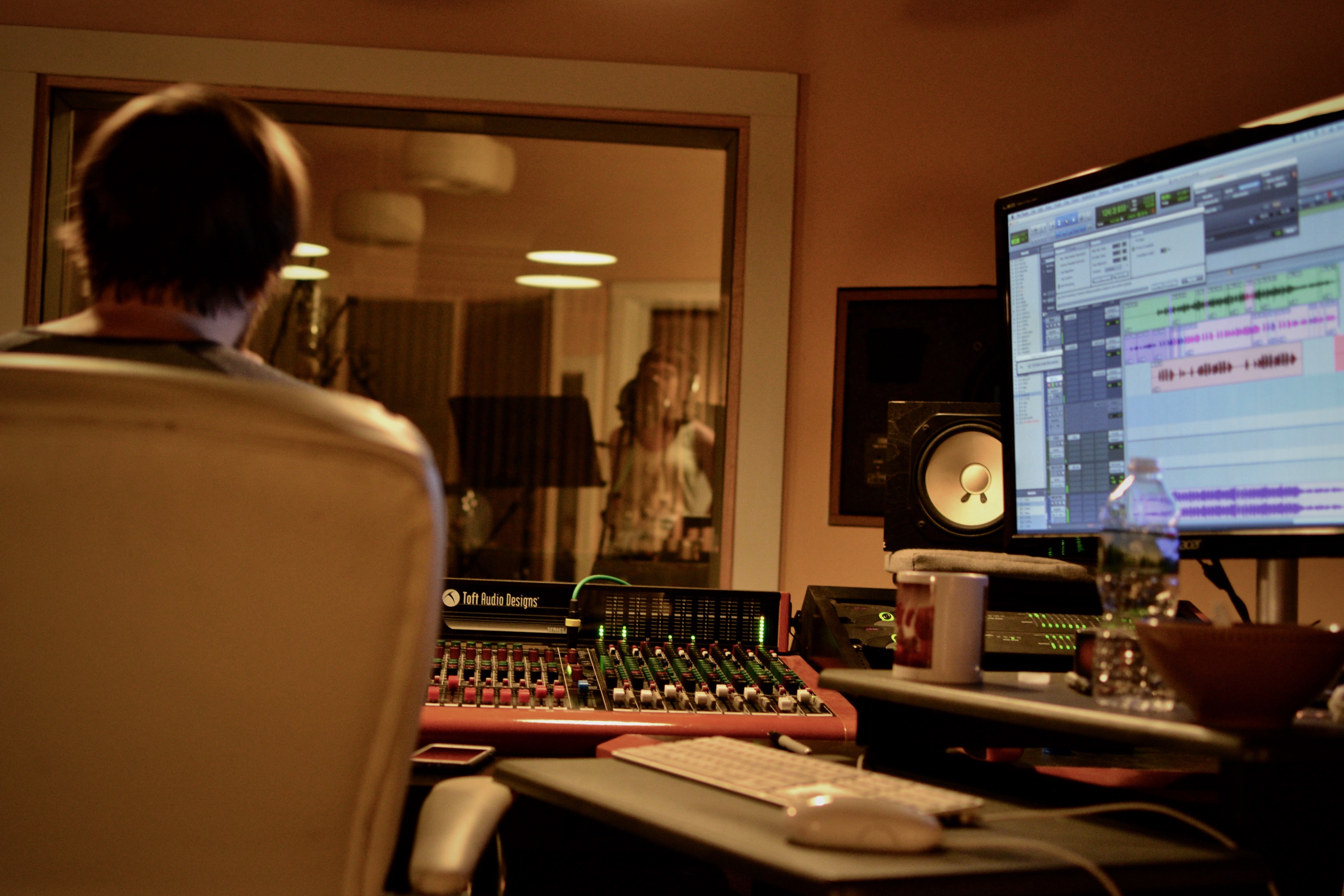 Mike recording Sam