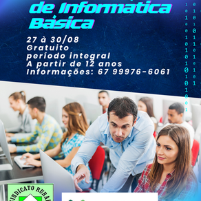 Sindicato Rural de Laguna Carapã oferece curso gratuito de Informática Básica em parceria com o Senar