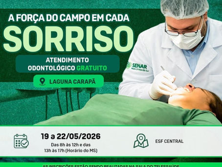 Programa “Sorrindo no Campo” leva atendimento odontológico gratuito à população de Laguna Carapã