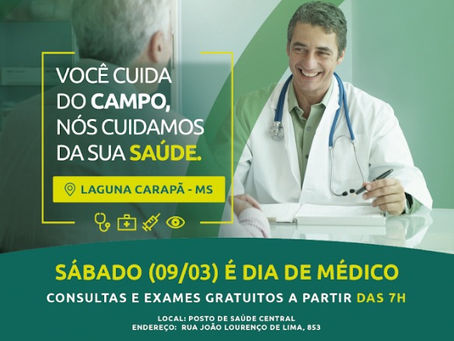 Sindicato Rural promove programa Saúde do homem e da mulher rural, com 330 atendimentos em Laguna Carapã.