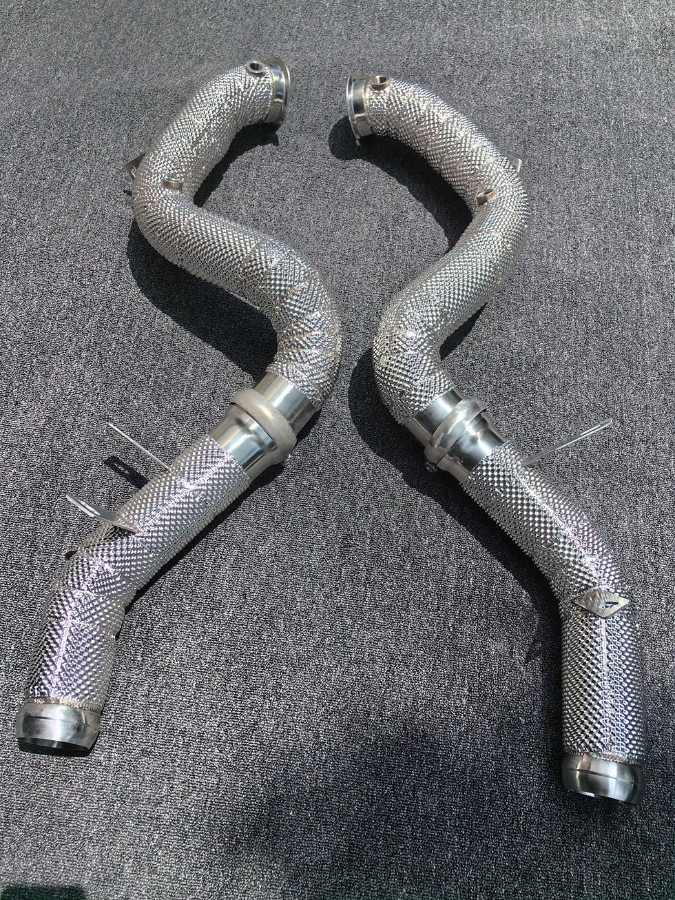 Heat shield catless downpipes 