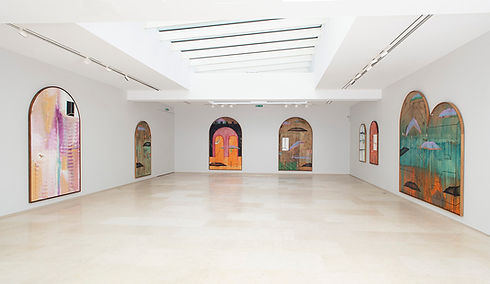 Vue de l'exposition Either-Or Le Temps Romain de Benoît Maire, Galerie Nathalie Obadia, Pa
