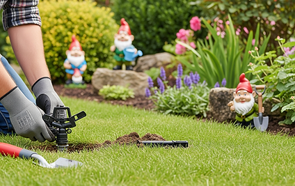 Simply Sprinkler of Texas Licensed Irrigator replacing a Nozzle on a Sprinkler head.