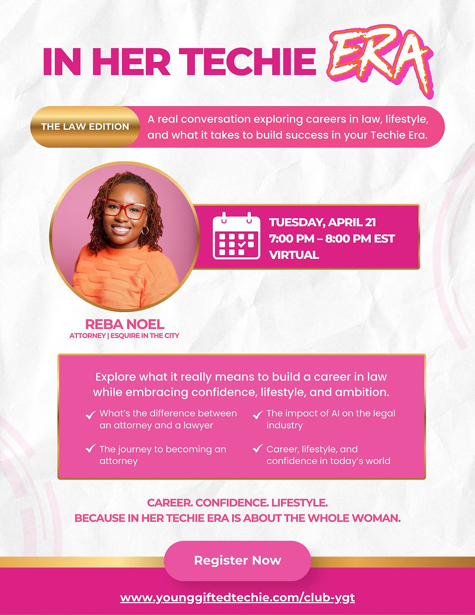 Reba Noel - In Her Techie Era "Law Edition"