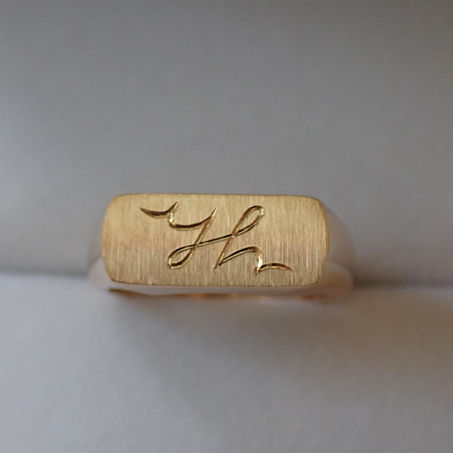 印台リングのジュエリーリフォームを行いました。